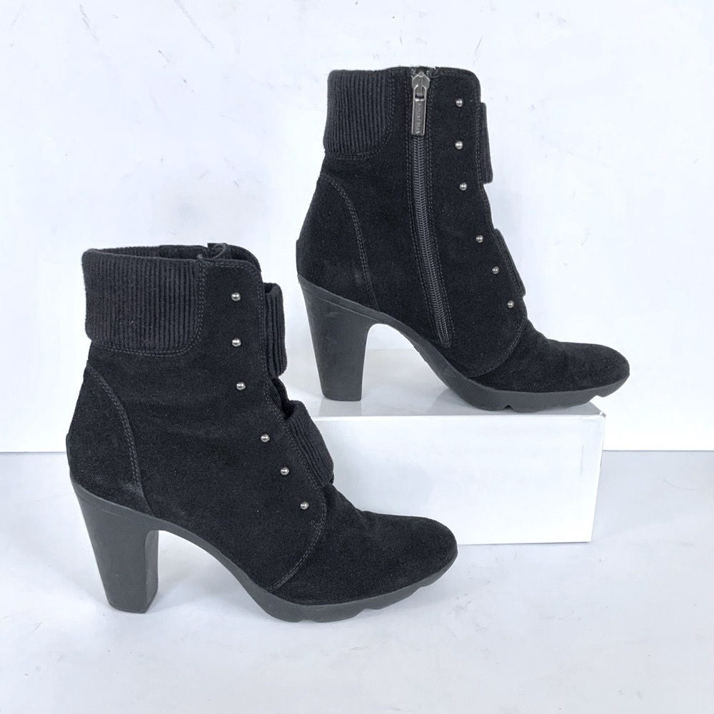 Aquatalia black suede water resistant boots 7.5